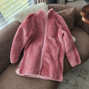 J. Crew Pink Faux Fur Coat